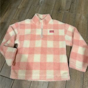 Dairy Boy Mountain Fleece in the Pink Lemonade colorway M/L